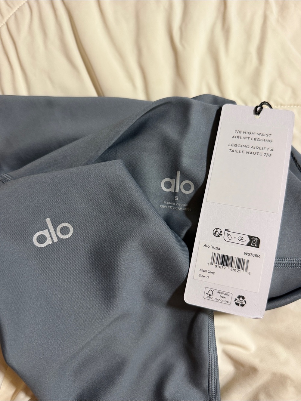 Alo yoga steel grey small 7/8 high waist airlift legging - Picture 2 of 2